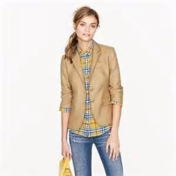 Two button khaki blazer fully lined