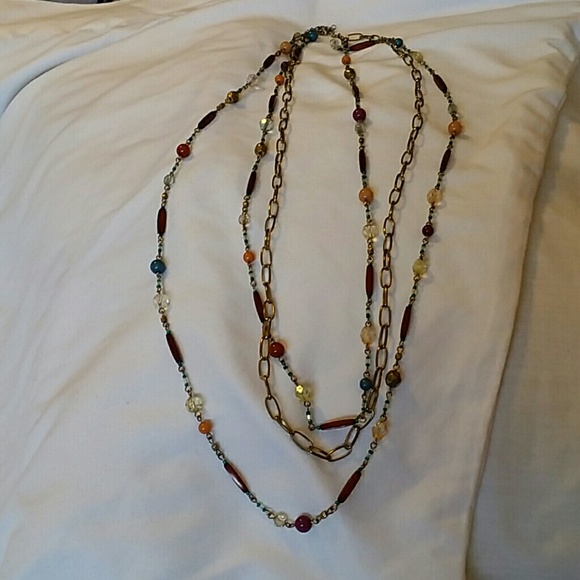 Colorful triple necklace