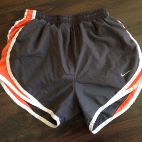 Nike Orange and gray running shorts