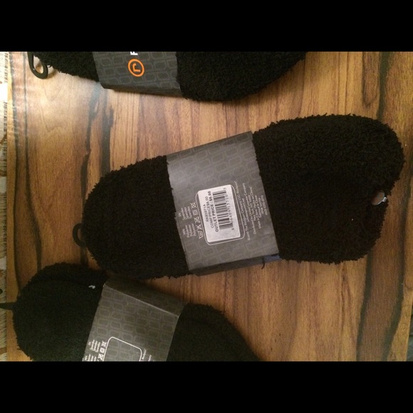 Black Marshmallow Slipper Ankle Socks 5 Pair - Picture 3 of 3