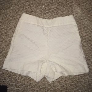 Waist high white Express shorts. size 0