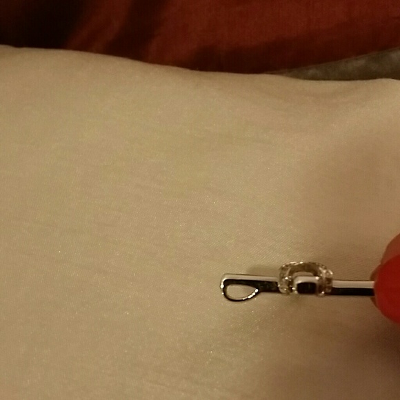 Pink stone cross charm - Picture 2 of 2