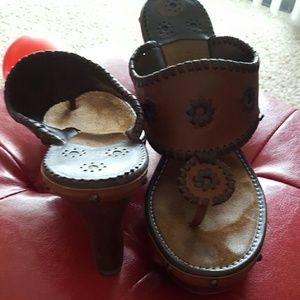 Jack Rogers Marbella studded wedges