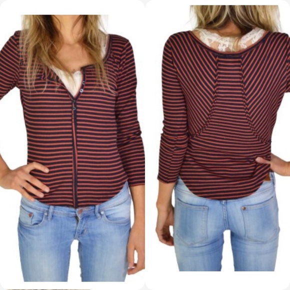 Free People Tops - NWT Free People Striped Pullover