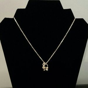 Michael Kors Gold Lock & Key Necklace