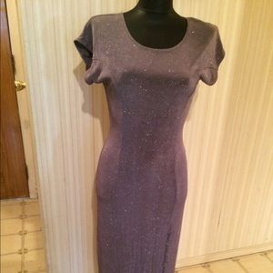 Vintage Designer Silver Sparkle Gown Susan Roselli