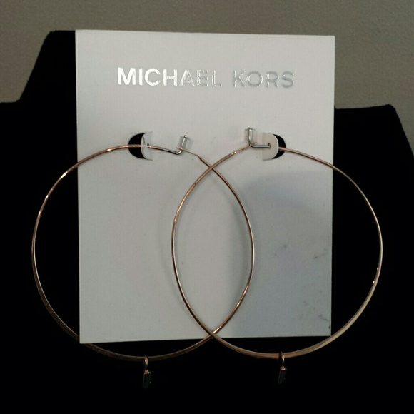 Michael Kors Rose Gold Padlock Earrings