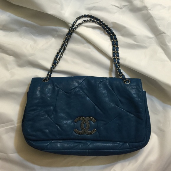 Navy Chanel Leather Bag