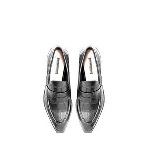 Zara Croc Pattern Moccasin (track sole)