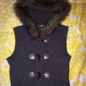 Super Cute Fur Hooded Vest!