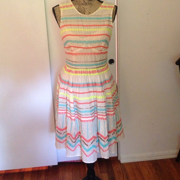Plenty by Tracy Reese Sunglow stripes dress