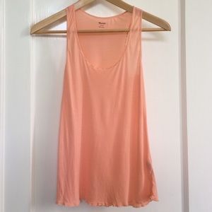 Madewell small peach cotton tank top