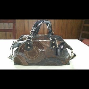 Authentic Coach purse black and brown