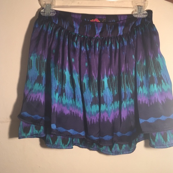 silk printed skirt