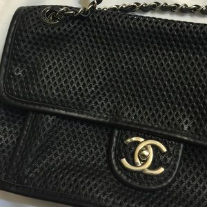 CHANEL Bags - Chanel perforated Lamb Skin flap bag CHANEL Bags - Chanel perforated Lamb Skin flap bag