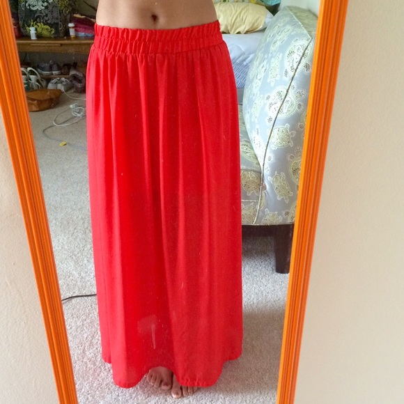 Cotton On maxi skirt in orange