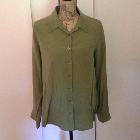 Equipment silk blouse size L