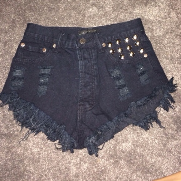 Black high shorts