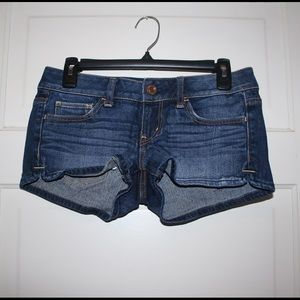 American Eagle Outfitters dark wash shorts