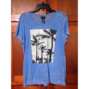 Blue palm tree shirt
