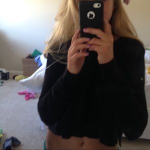 cropped black sweater!!