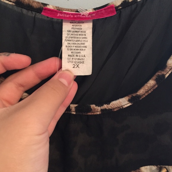 Cheetah Sheer Top - Picture 3 of 4