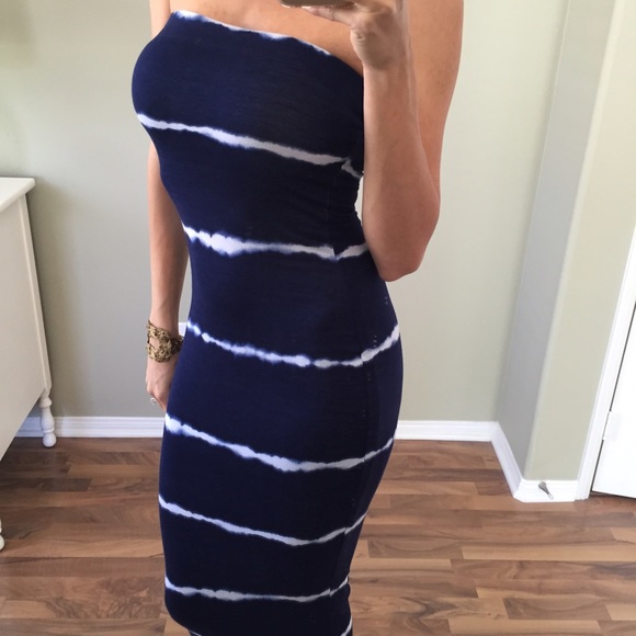 Sold • Blue Tye Dye Tube Dress - Picture 3 of 4