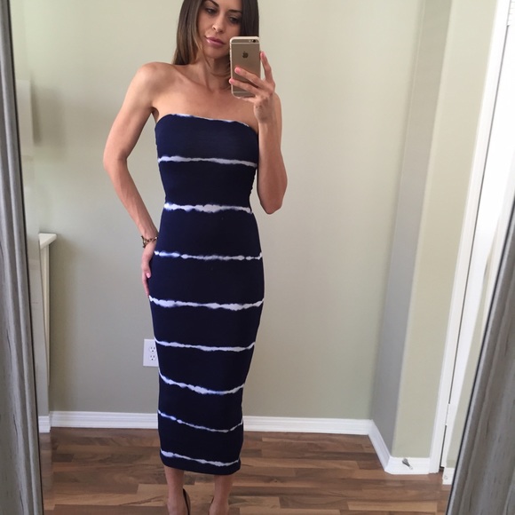 Sold • Blue Tye Dye Tube Dress - Picture 4 of 4