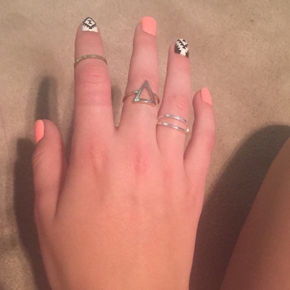 Silver 2 layered ring - Picture 2 of 3