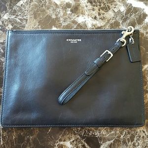 Coach saffiano leather wristlet/clutch