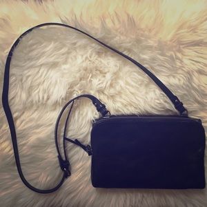 Leather Twin-Pouch Crossbody Bag