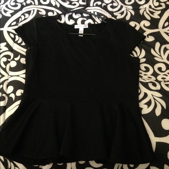 Black dressy peplum top