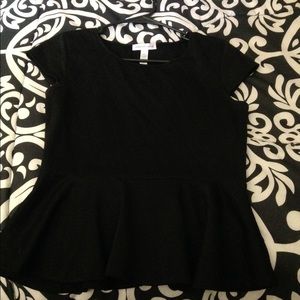 Black dressy peplum top