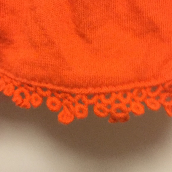 Bright orange peasant style blouse - Picture 3 of 3