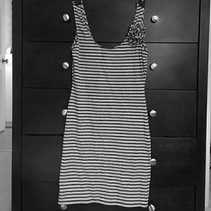 Black and grey striped dress/tunic