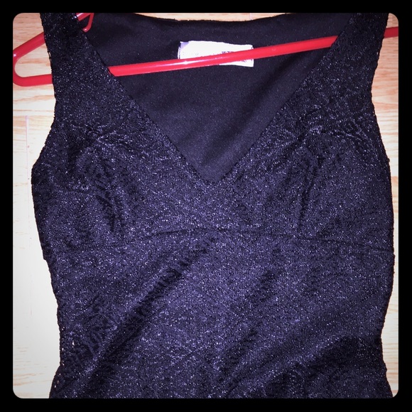 Black silky dress