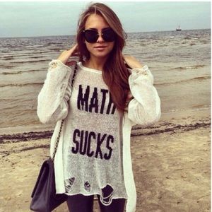 Wildfox Math Sucks Lennon Sweater