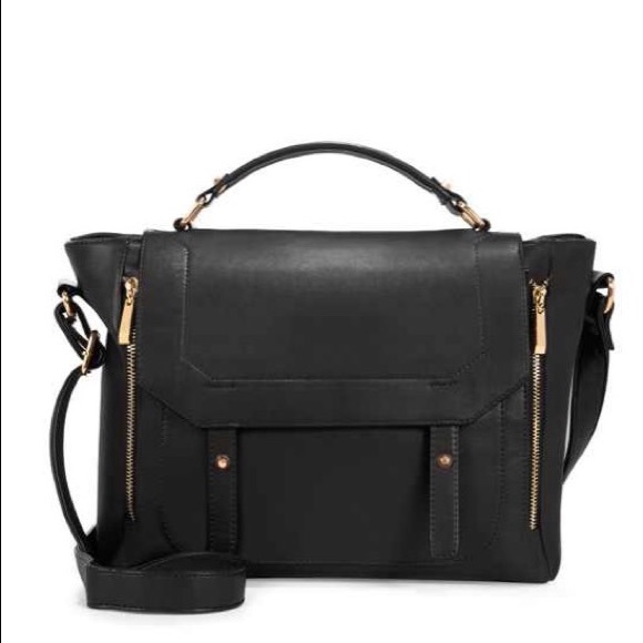 Black messenger bag.