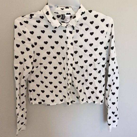 H&m cropped button down