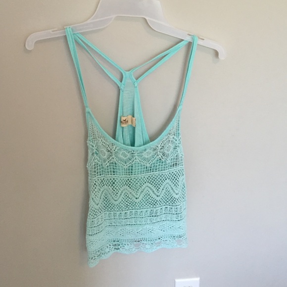 Hollister blue lace top