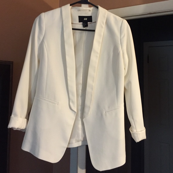 White H&M blazer