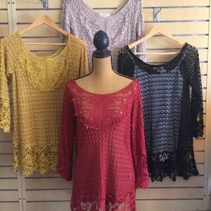 Light wight crochet/lace blouse
