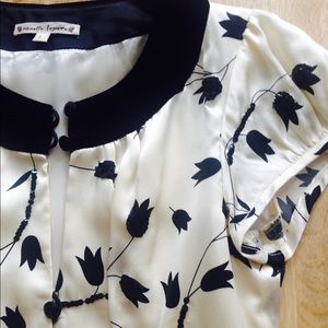 Nanette Lepore Tulip print silk top