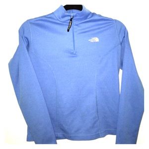 North Face Half Zip Pullover, Blue, lightly worn.