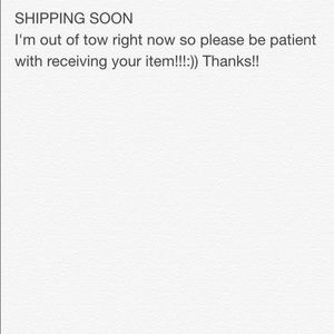 I am shipping soon everyone!!!