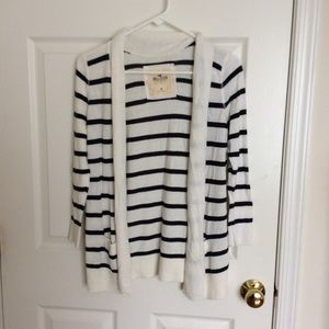 Hollister Striped Open Cardigan