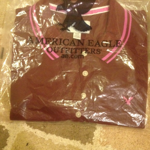 Brand-new maroon color polo by American Eagle