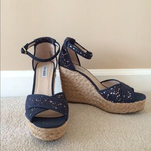 Steve Madden Marrvil Women's Wedge, Navy