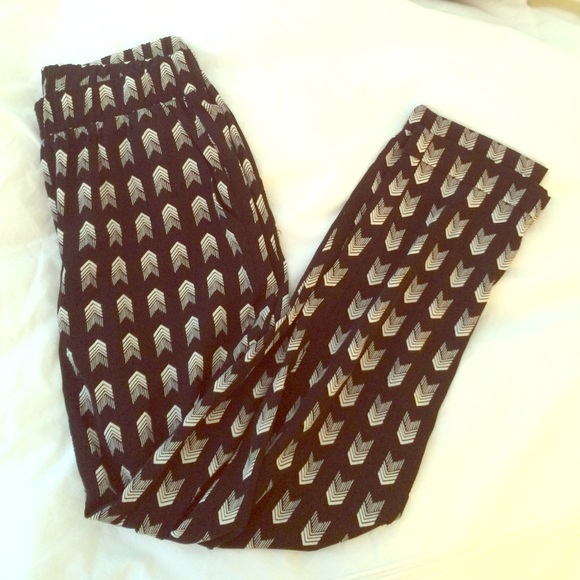 Patterned silk pants