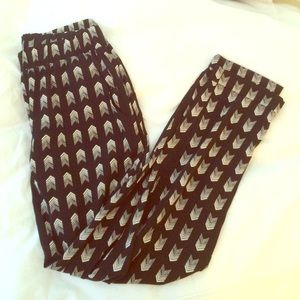 Patterned silk pants